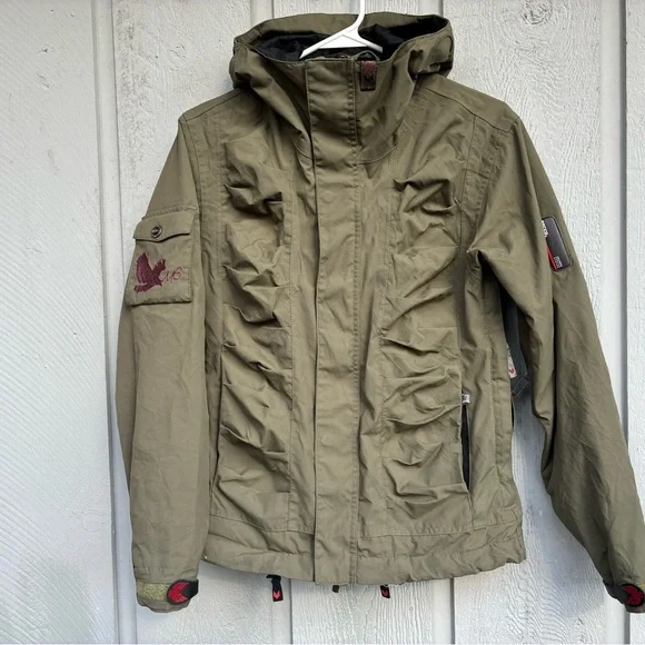 Mission Six Falcon Series Jacket XS RECCO Hooded Olive Green Snow Ski Ride - Picture 4 of 16